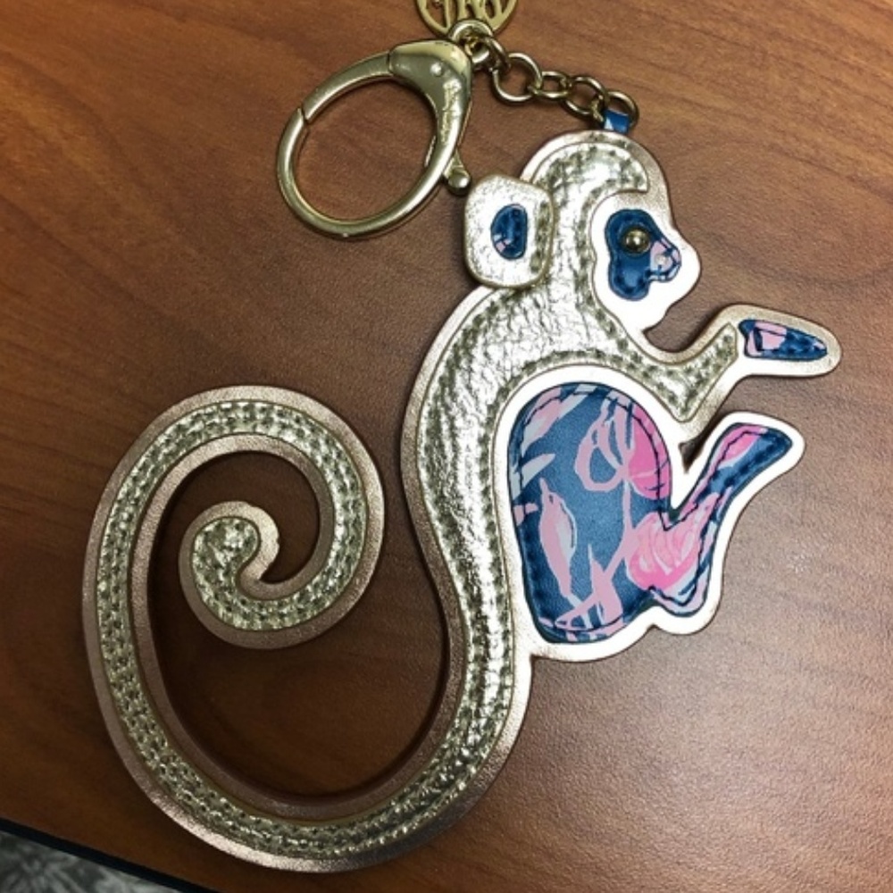Lilly Pulitzer Monkey Keychain